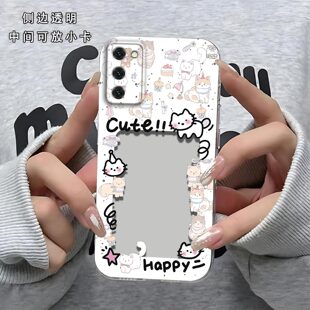 猫相框可放照片适用于OPPOA56手机壳a56镜头全包PFVM10防摔硅胶软壳高级感保护套超薄可爱小卡新款oppo手机套
