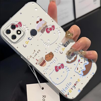 适用于OPPO A35手机壳a15s镜头全包oppo a15镂空KT猫防摔卡通可爱超薄PEFM00软壳高颜值凯蒂猫保护套简约新款