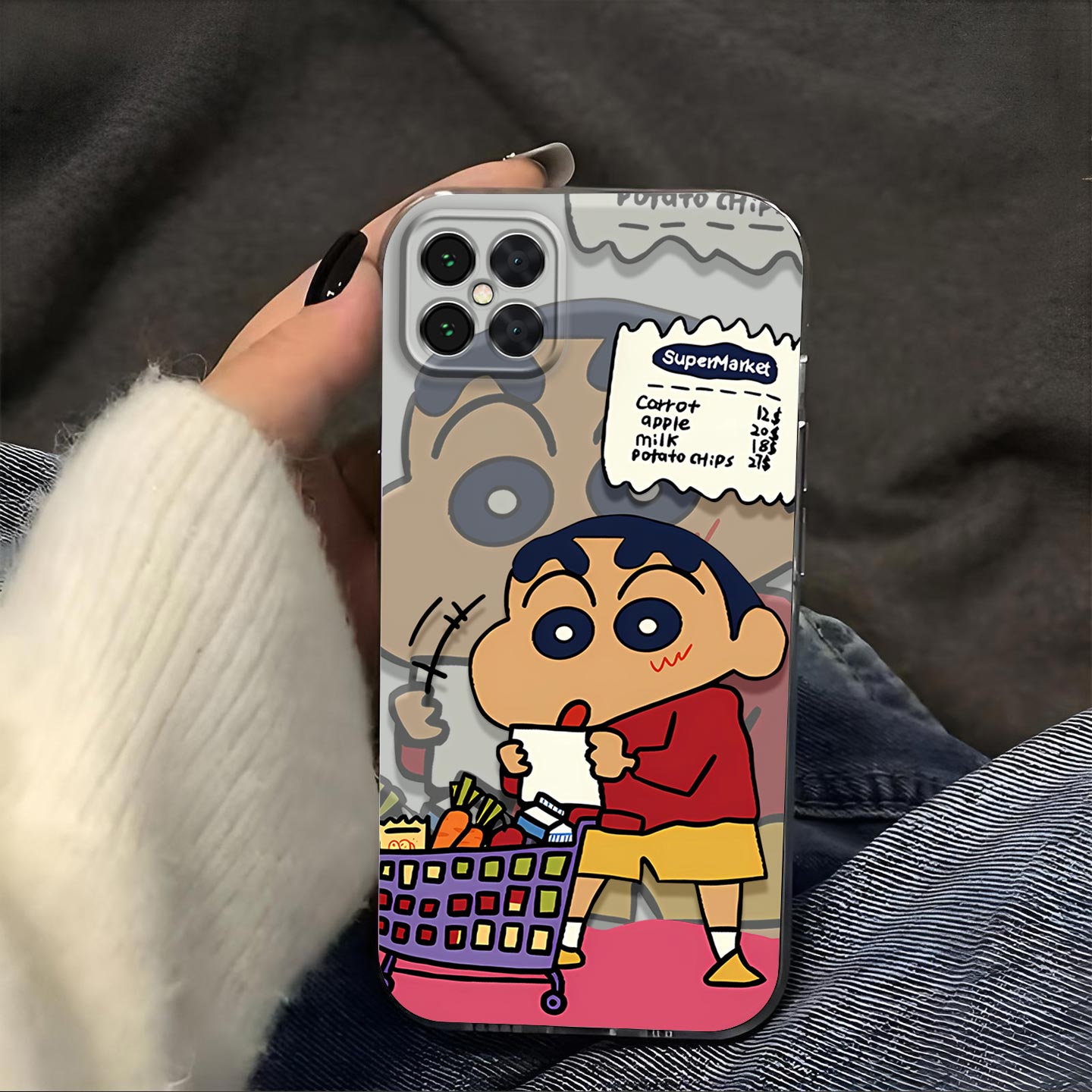 购物蜡笔小新适用华为智选Nzones7pro+手机壳镜头全包sp300磨砂防摔软壳男生女士保护套透明可爱新款手机套潮