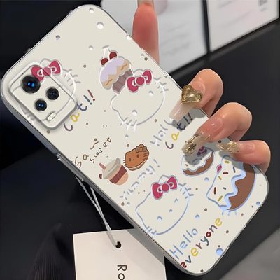 适用vivo S7手机壳s7t镜头全包viv0镂空KT猫防摔s7t卡通可爱超薄软壳v2020a高颜值凯蒂猫v2020ca保护套新款潮