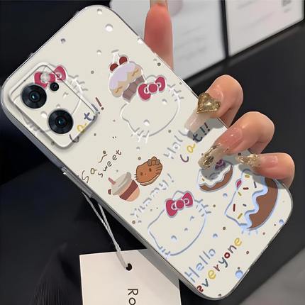 适用于OPPO Reno7SE手机壳pfcm00镜头全包oppo镂空KT猫防摔卡通可爱超薄软壳高颜值凯蒂猫保护套简约个性新款