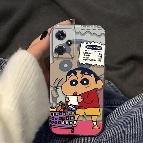 购物蜡笔小新适用于荣耀X60i手机壳x60i镜头全包LYN-AN00磨砂防摔软壳男生女士保护套透明可爱创意新款手机套