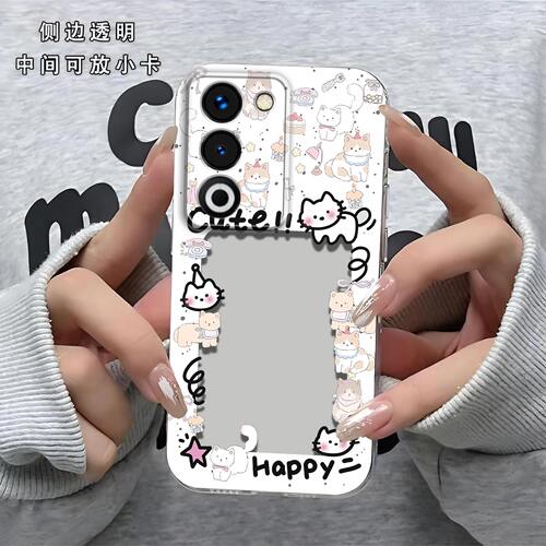 猫咪相框可放照片适用OPPPOA6i 5G手机壳PKW120镜头全包A6Pro磨砂防摔软壳GT高级感保护套小卡可爱新款手机套