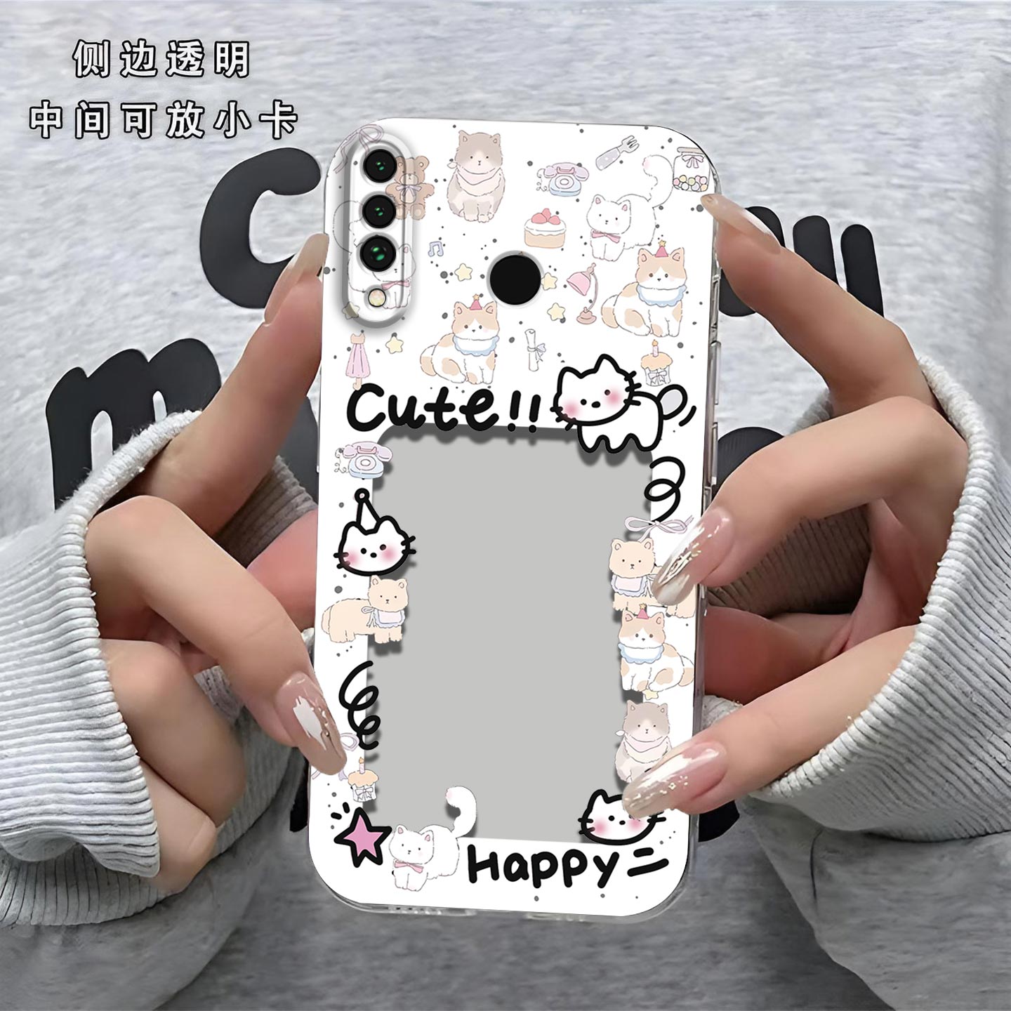 猫相框可放照片适用华为nova4手机壳nova4E镜头全包防摔硅胶软壳高级感VCEAL00保护套超薄VCE-AL00新款手机套