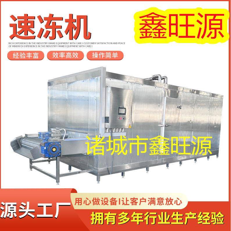 鑫旺源水果平板式冻机设备厂家海红果流态化隧道式速冻机