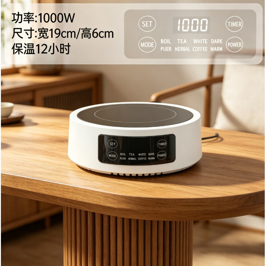 电陶炉美规110V出口煮茶壶围炉煮茶加厚高鹏硅玻璃茶壶小容量