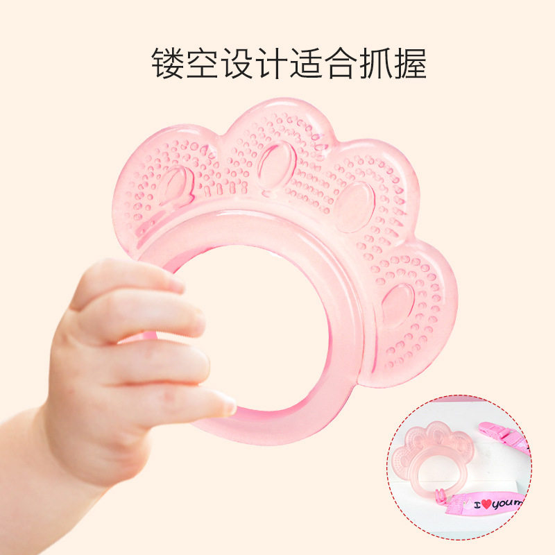 德国宝宝牙胶玩具儿童食品级硅胶熊掌咬咬乐硅胶磨牙棒带收纳盒