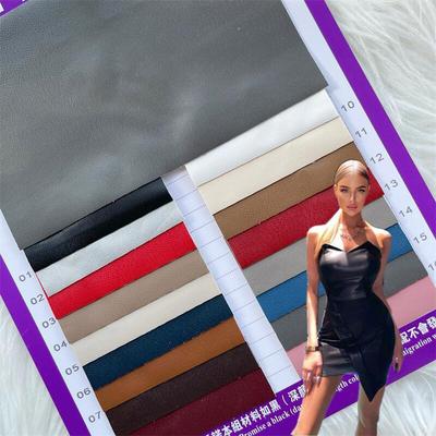 0.6mm小羊纹四面弹力底PU皮革服装面料箱包男女童装皮衣皮裤皮裙