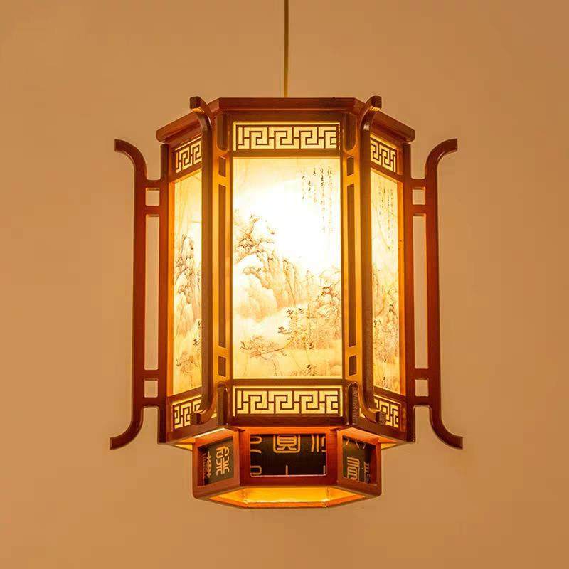中式仿古灯笼吊灯实木古典宫灯屋檐走廊阳台茶楼餐厅户外装饰灯具,家装灯饰光源,智能吊灯,淘宝优惠券,粉丝福利购,淘宝优惠卷