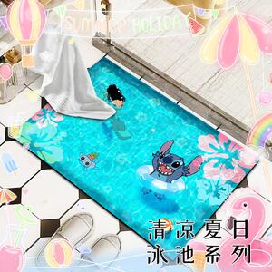 浴室地垫夏日卡通软硅藻泥风格地垫速干吸水脚垫家用卫生间门垫