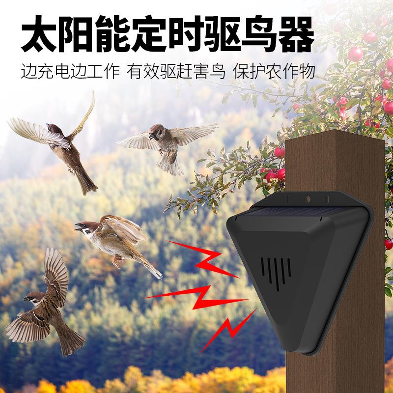 太阳能驱鸟器白天定时声光报警器果园鱼塘稻田驱鸟驱鸽子动物驱赶