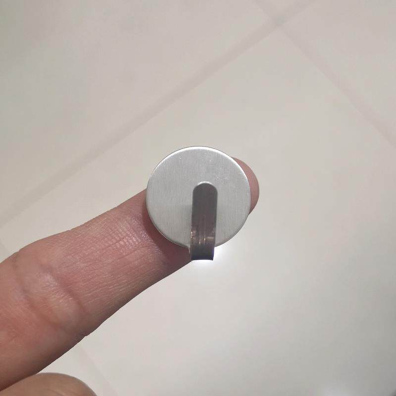 迷你不锈钢小粘钩特小号金属挂钩宿舍无痕小挂钩圆形小粘钩5枚艺