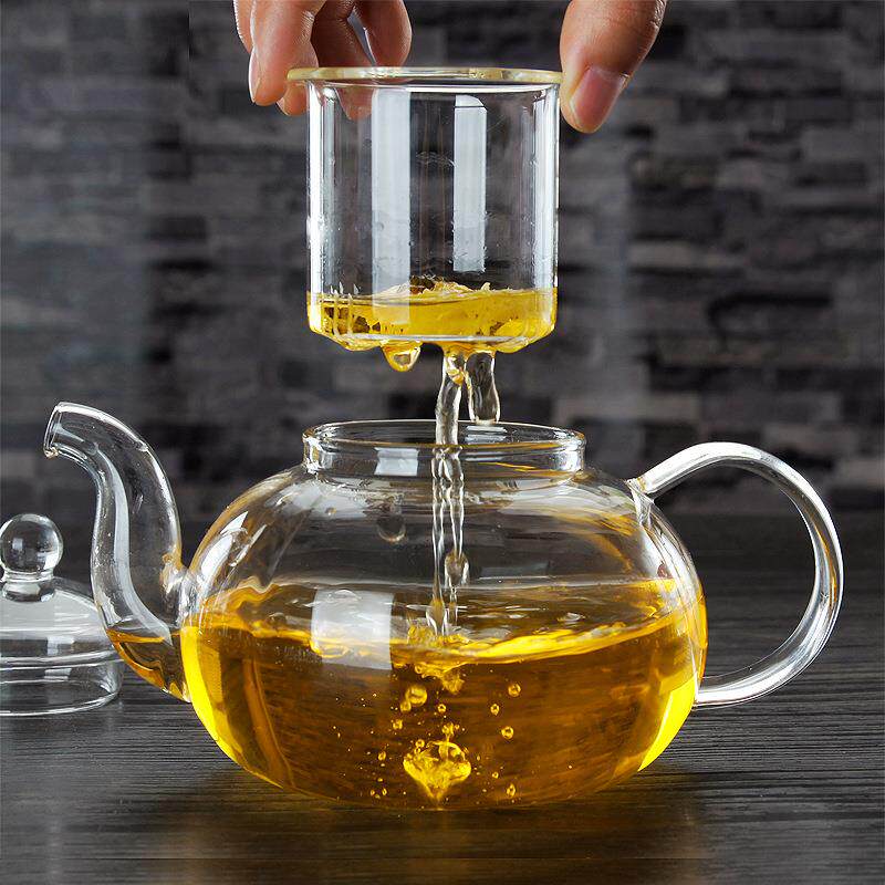 耐热玻璃功夫茶壶花茶壶过滤泡茶器加厚高温透明茶具套装家用