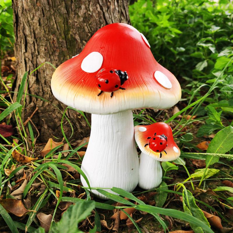 琢之华大蘑菇摆件花园阳台园林装饰植物配件DIY盆栽花盆装饰品