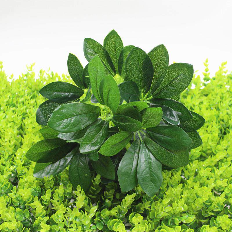 仿真绿植盆栽装饰假植物叶子鸭脚木鸭掌木背景墙插花配材七星叶