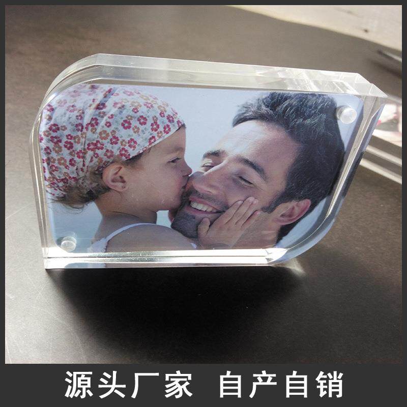 亚克力圆角强磁相框6寸7寸8寸相框摆台水晶对角圆相框毕业季相册