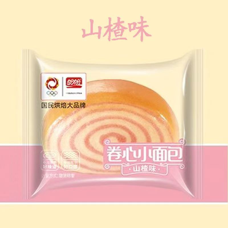 盼盼卷心小面包山楂味糕点整箱批发早餐包手撕休闲充饥抗饿小零食