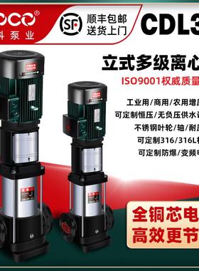 CDL32-80不锈钢多级泵高效铜芯电动机轻型立式多级离心泵水泵