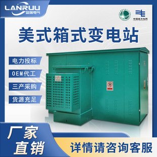 箱变预装 美式 式 变电站800kva户外箱式 变电站厂家 箱式 蓝瑞10KV美式