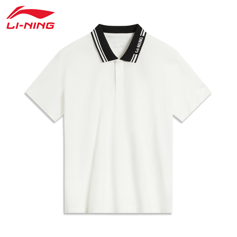 李宁短袖polo衫男夏季纯棉柔软