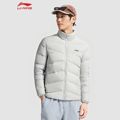 李宁冬季新款鸭绒短款羽绒服男款