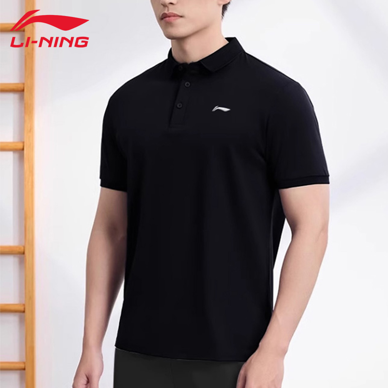 李宁短袖polo衫男夏季新款纯棉