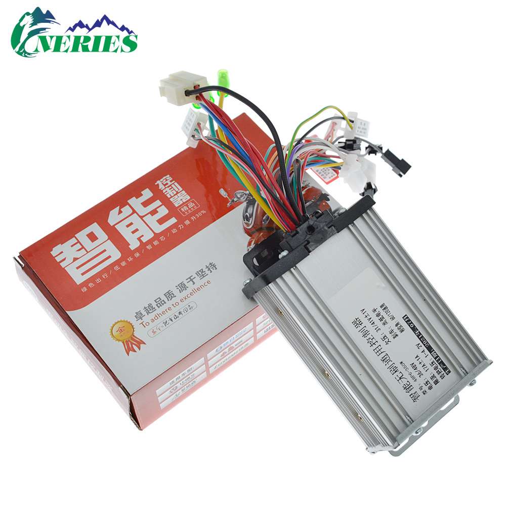 36V48V电动车无刷控制器电动自行车山地车350W智能通用型控制器