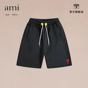 透气舒适街头五分裤 DRAJK日系潮流复古轻薄休闲运动短裤 AMI 正品