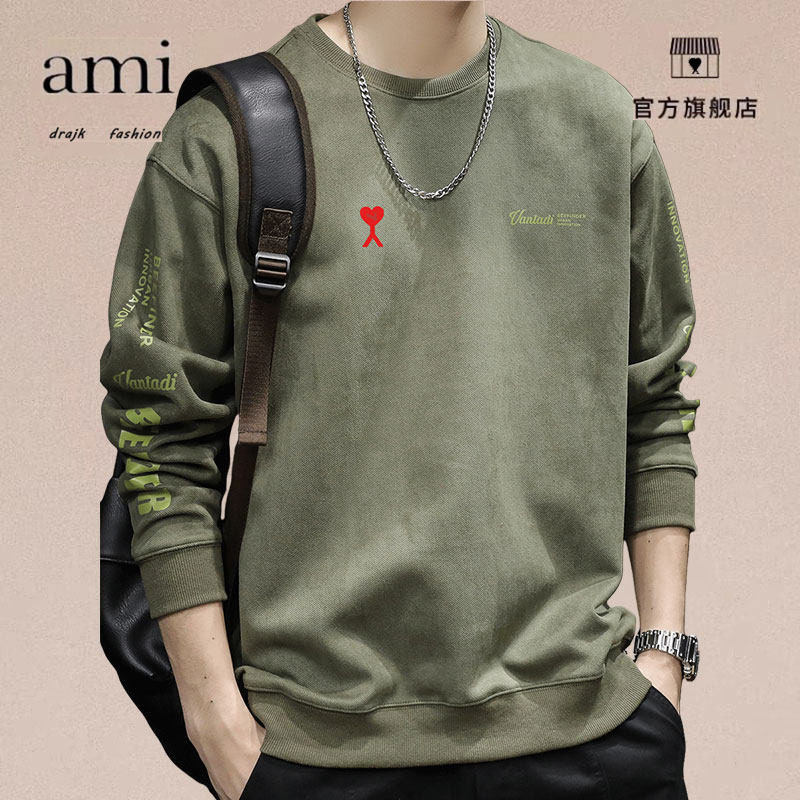正品AMI DRAJK圆领卫衣休闲男款衣服秋季百搭宽松新款男士长袖,男装,短裤,淘宝优惠券,粉丝福利购,淘宝优惠卷