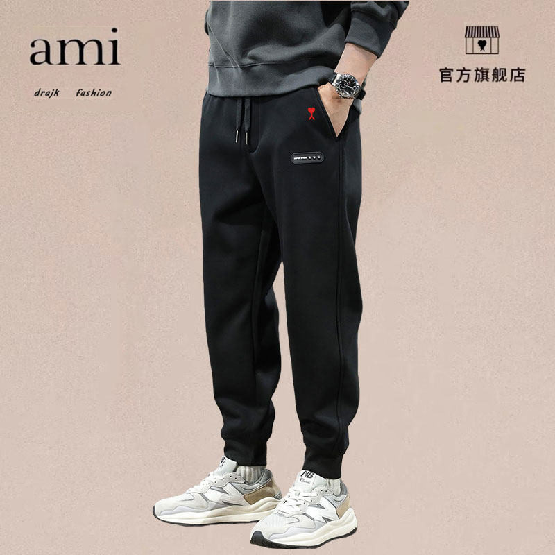 正品AMI DRAJK运动休闲裤男裤子大码秋冬哈伦裤冬季加绒加厚卫裤,男装,休闲裤,淘宝优惠券,粉丝福利购,淘宝优惠卷