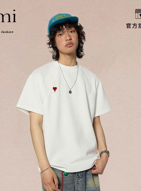 正品AMI DRAJK美式cleanfit短袖正肩t恤男女boyx短宽上衣潮流舒适