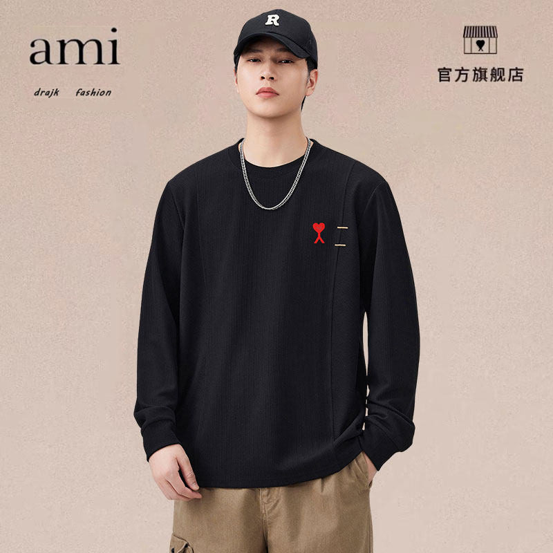 正品AMI DRAJK潮流卫衣男款秋季新款宽松圆领套头休闲内搭长袖T恤,男装,短裤,淘宝优惠券,粉丝福利购,淘宝优惠卷