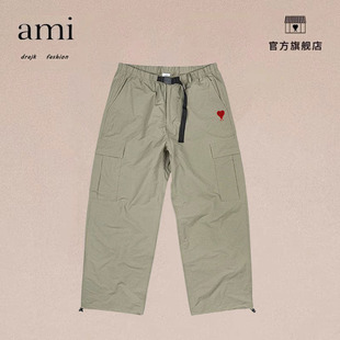 正品AMI DRAJK美式工装 宽松腰带男裤简约户外防风休闲裤百搭潮