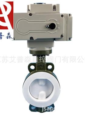 /电动对夹衬氟蝶阀D973F46/耐酸碱对夹