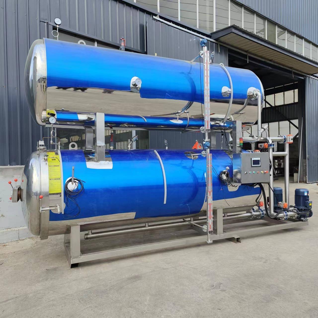 内蒙古水果玉米杀菌锅德州扒鸡水浴杀菌釜火腿肠灭菌设备