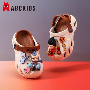 男童拖鞋 新款 Abckids儿童洞洞鞋 夏季 宝宝防滑凉鞋 男孩大童沙滩鞋