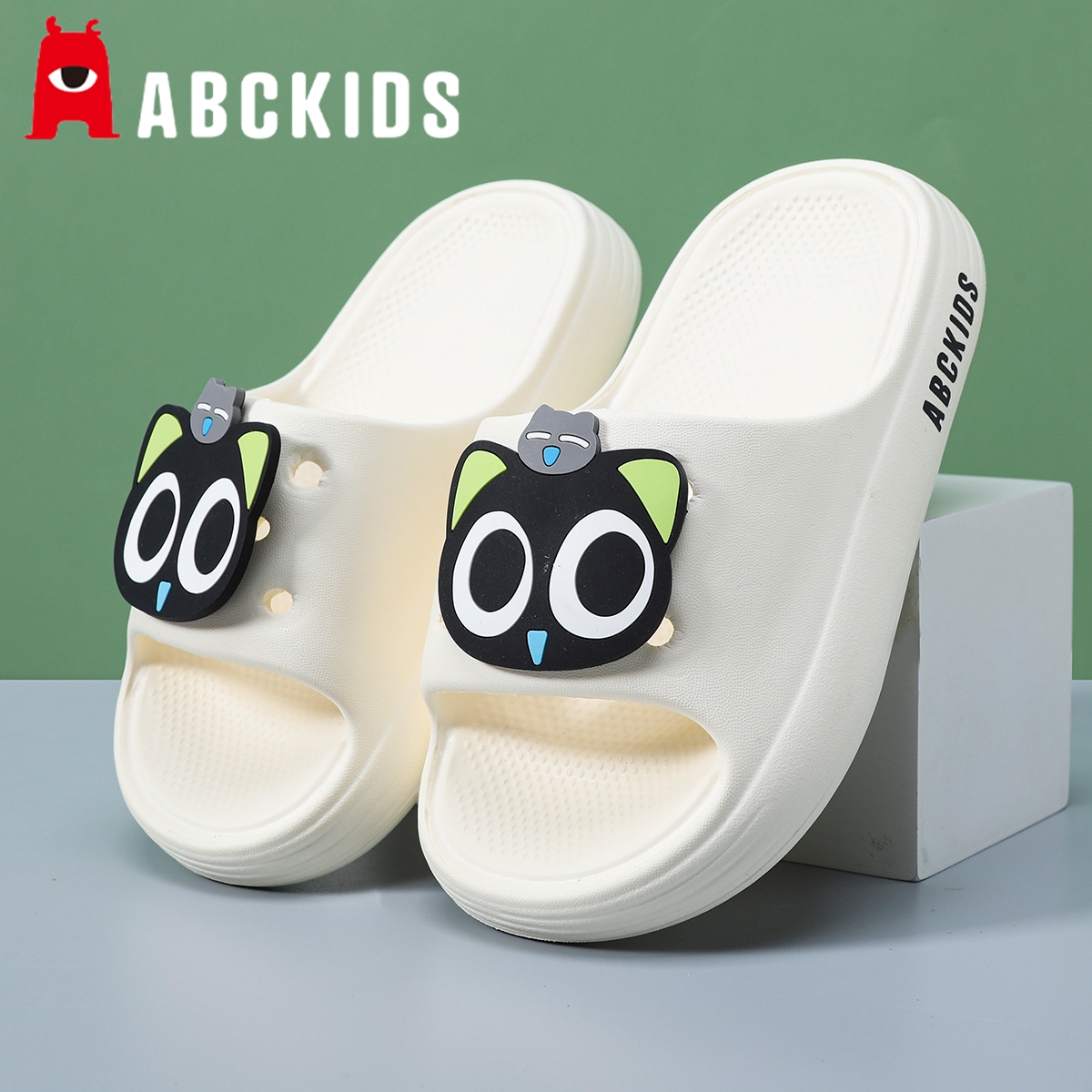abc罗小黑儿童拖鞋男童夏季新款女童防滑青少年宝宝室内男孩凉拖