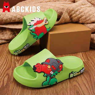 室内家居防滑软底凉拖男孩 新款 abc植物大战僵尸儿童拖鞋 男童夏季