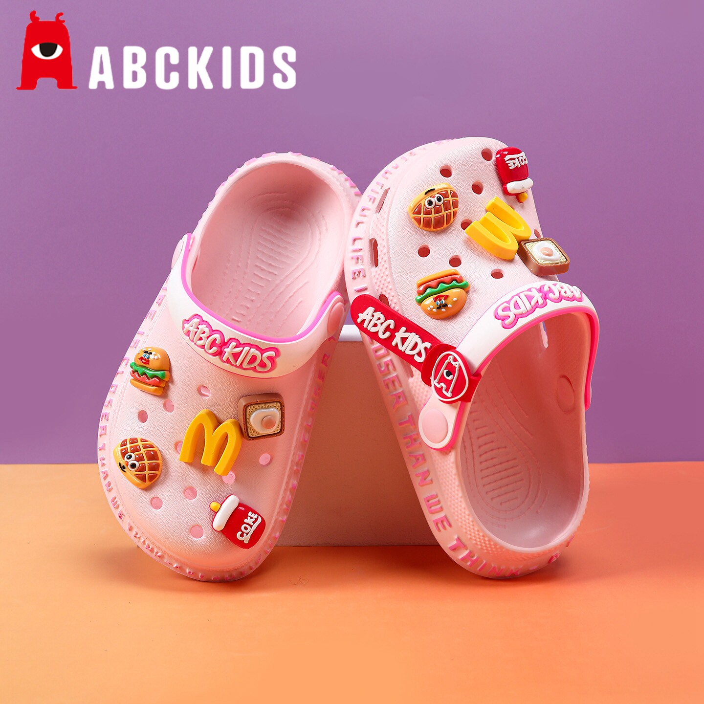 abc儿童洞洞鞋女童拖鞋夏季新款防滑软底男童小孩凉鞋女孩沙滩鞋