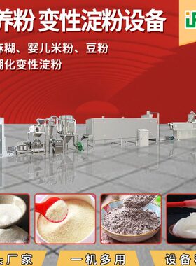 五谷营养粉加工设备厂家双螺杆玉米豆粉生产线挤出机全自动