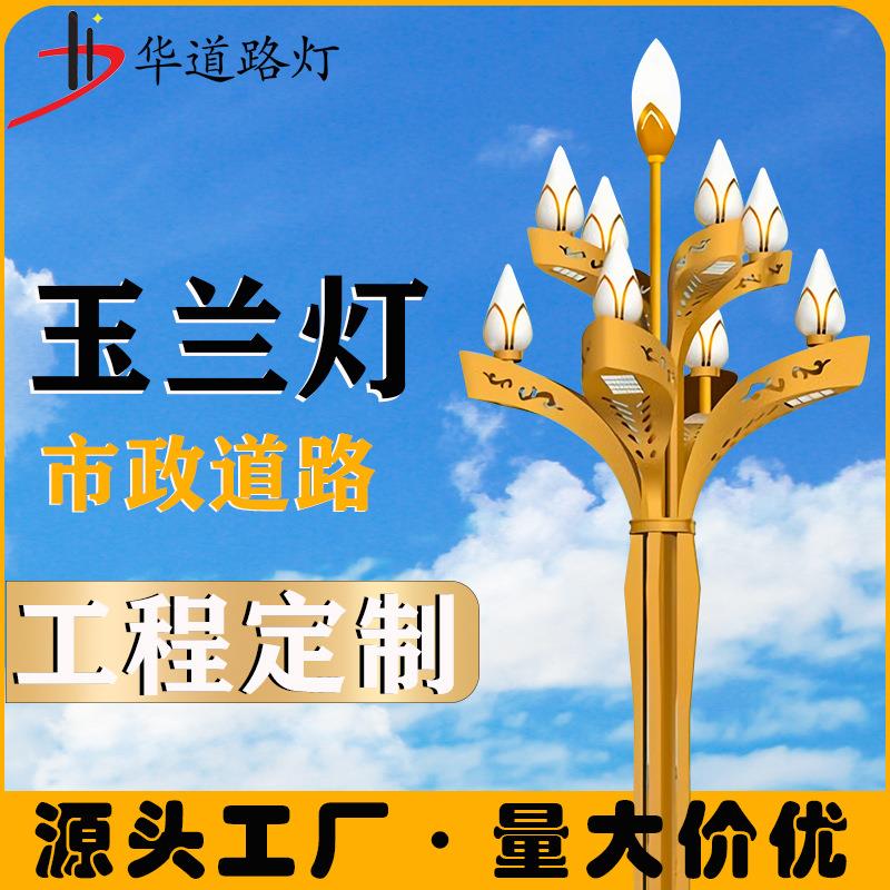 玉兰灯中华灯6米-12米八叉九火常规大型景观灯市政工程道路照明