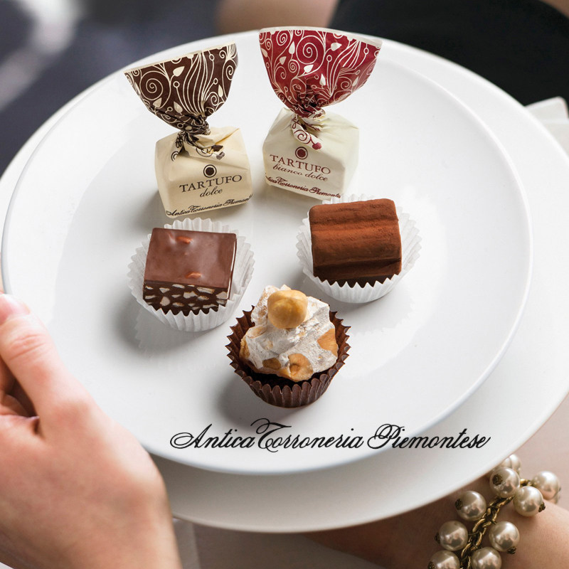 意大利进口零食antica榛子/开心果/咖啡椰子松露巧克力袋装20颗