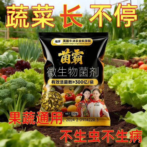 植界菌霸微生物菌剂蔬菜长不停