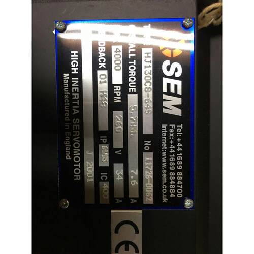 SEM马达HJ130C8-64S伺服电机HIGH INERTIA SERVOMOTOR HI130C8-68