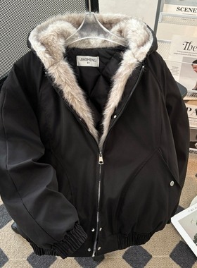 P75自家图9925 座山雕棉服厚款 米灰色 黑色M到2XL