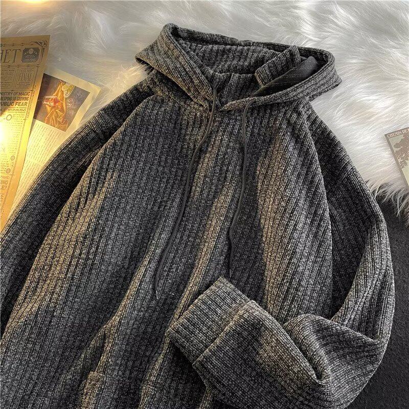 秋季连帽卫衣男加绒新款宽松慵懒风百搭韩版潮流潮牌痞帅炸街外套