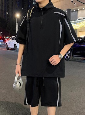 P45 网络图 KT08冰丝运动套装原版高质量黑藏青浅灰M-3XL