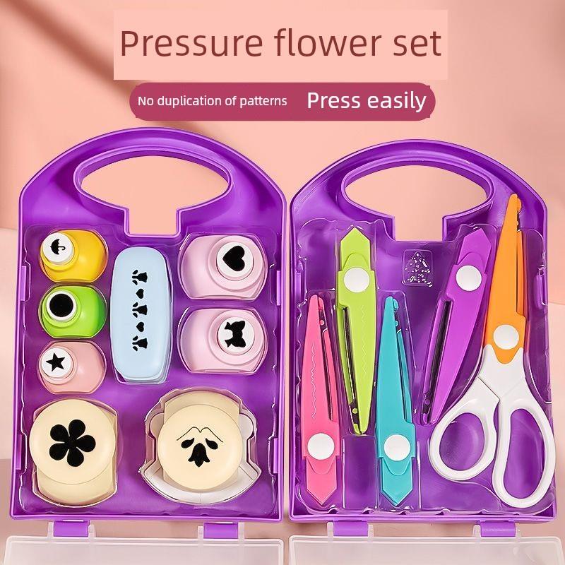 省力压花器儿童手工材料DIY工具图案大号打花印花机套装女孩玩具