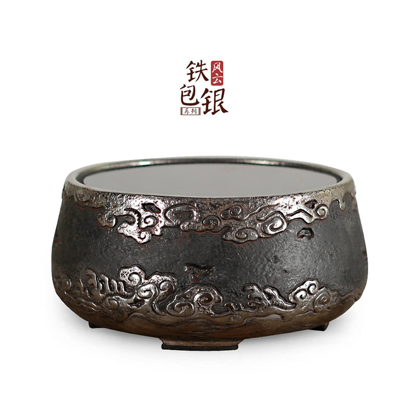 台湾龙隐斋铁包银电陶炉静音家用煮茶器铁壶银壶烧水炉不挑壶茶炉