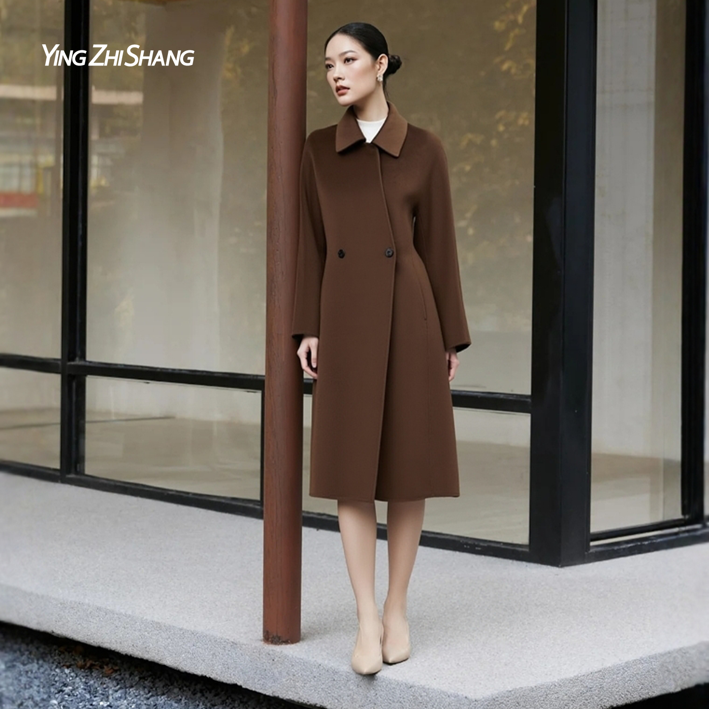 【反季清仓】赢智尚美拉德穿搭羊毛羊绒大衣女2025冬新款毛呢外套